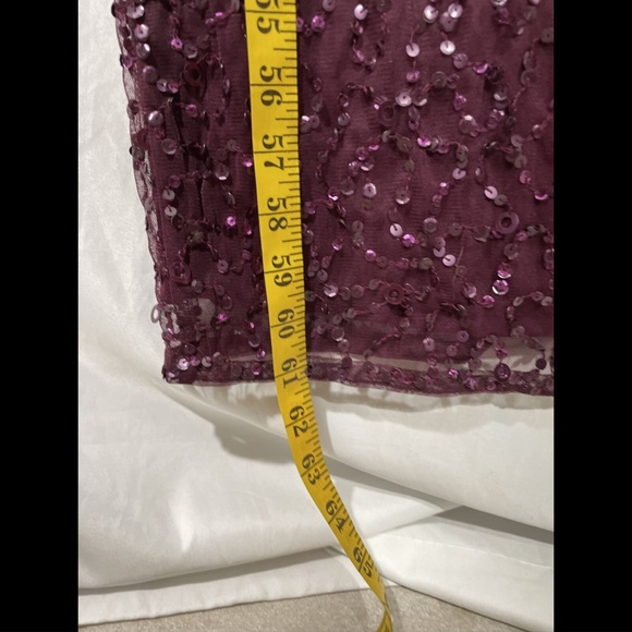 NWT Adrianna Papell Blouson Sequin Gown in‎ Cassis [SZ 2 ] - Picture 10 of 12